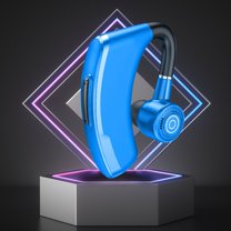 Open Ear Headphones, 35 Hours Playtime True Wireless Open Ear Earbuds with Ear Hooks, Air Conduction Headphones, Bluetooth 5.3,Clear Calls, IPX6 Waterproof Wireless Earphones - Blue