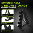 thumbnail image 3 of HANDBODE Hex Rubber Dumbbell Set, Non-Slip Handle Design for Secure & Comfortable Grip, Hand Weights with Rack for Strength Training and Home Gym / 180 LB (Pair of 5, 10, 15, 25, 35 lb), 3 of 9