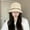 D-235CHT beige striped bucket straw hat, variant on Big Head Wai Bucket Fisherman Hat Women's M-Mark Face Shield Sun Protection Hat UV Protection Beach Outdoor Sun Cool Hat