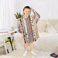 thumbnail image 6 of FORMRS Wearable Blanket Hoodie with Sleeves for Kids Cozy Flannel Sweatshirt, Brown Abstract Dots, 6 of 7