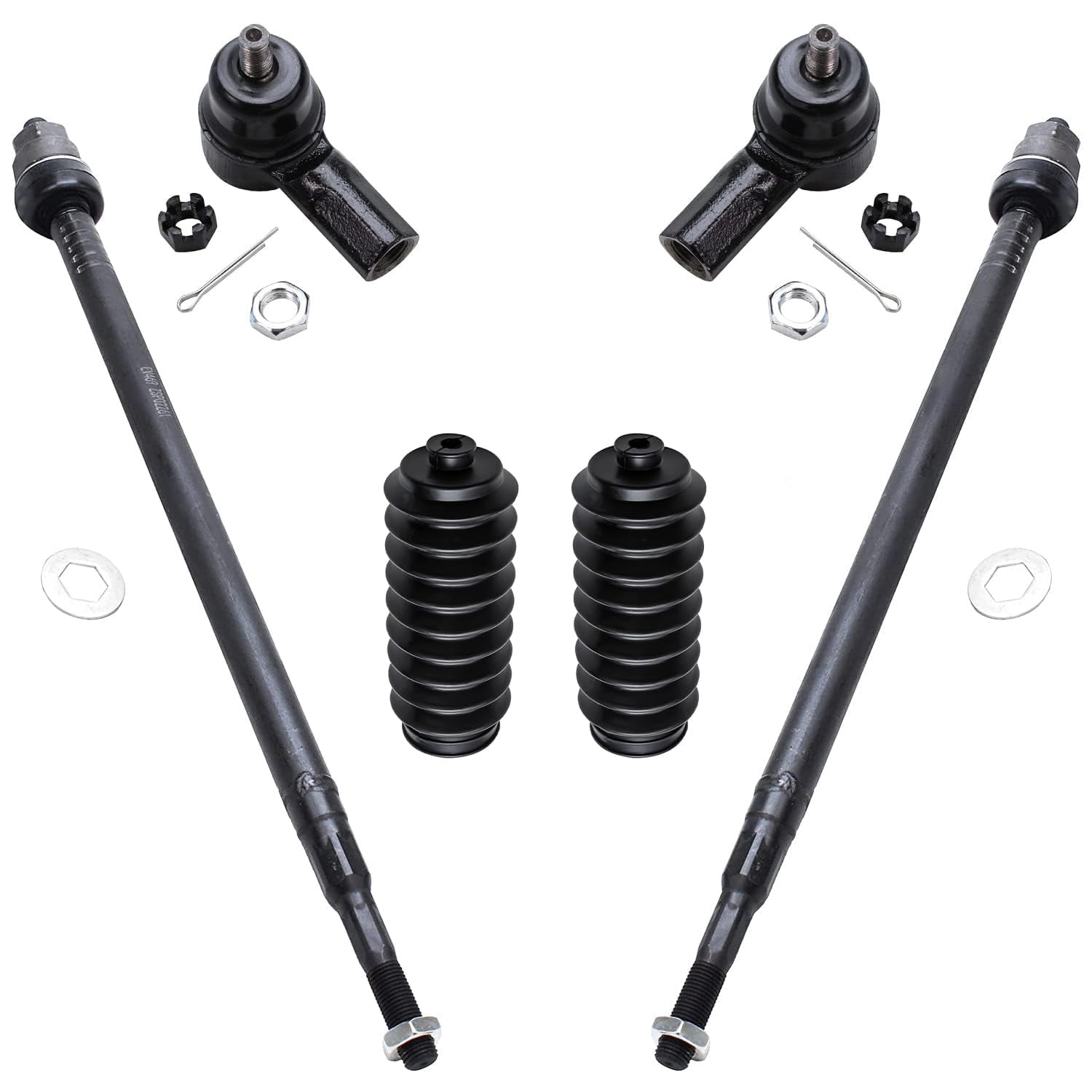 Detroit Axle - Front 14pc Suspension Kit for Honda Civic 2001 2002 2003 2004 2005, 2 Lower Control Arms 2 Ball Joints 4 Outer Inner Tie Rods 4 Front and Rear Sway Bars 2 Boots Replacement