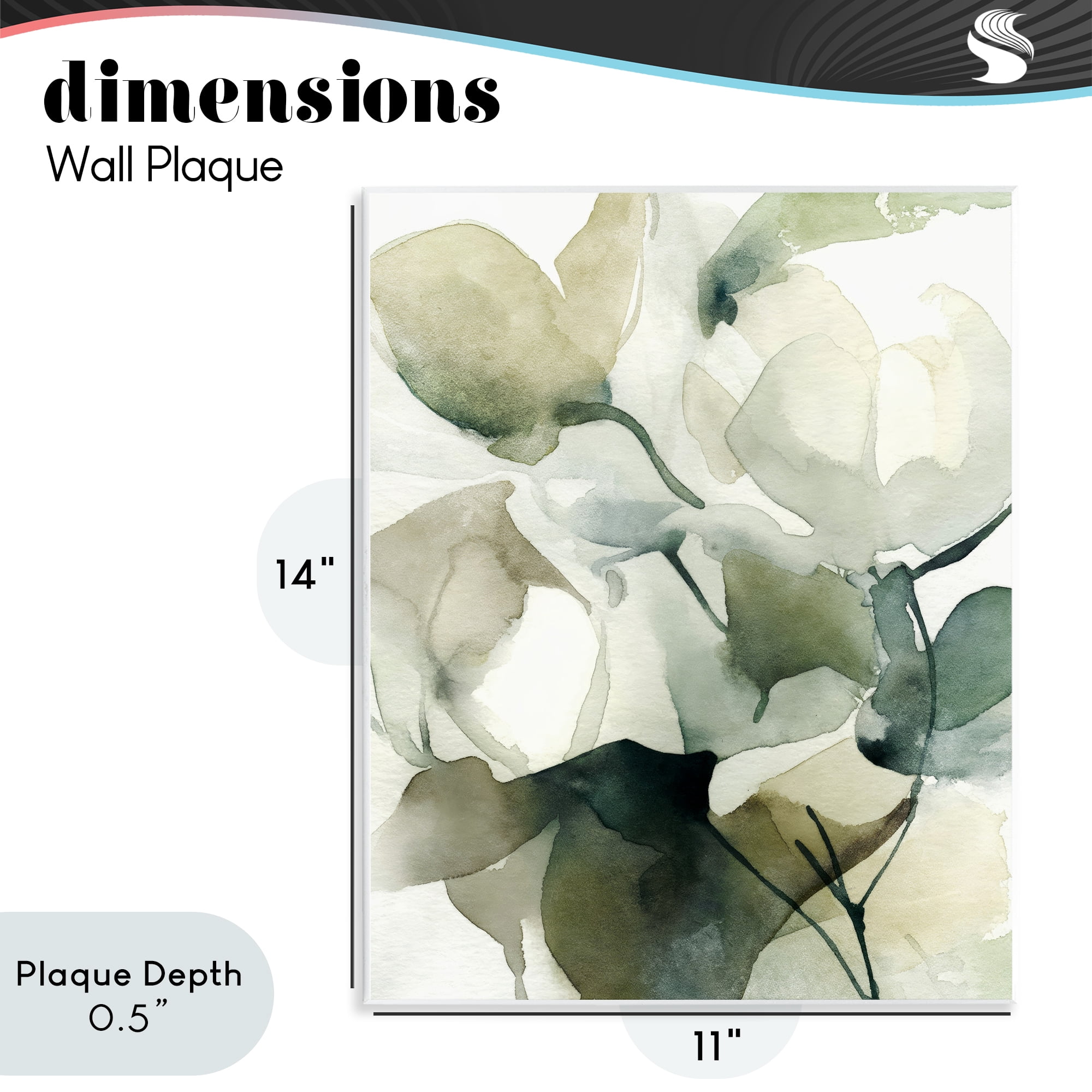 Stupell Industries Flowing Floral Branches Wall Plaque Art, design by Svetlana Aleynikova