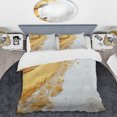 thumbnail image 2 of Designart "Modern Marble Spiral in Gold and White" Abstract Modern Spiral Bedding Covert Set - Abstract Gold Modern Bed Set With 2 Shams, 2 of 5