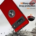 thumbnail image 4 of KOMI for Google Pixel 7 Case, Slim Fit Shockproof Protective Phone Case for Pixel 7, Military-Grade Drop Protection with Ring Kickstand [Magnetic Car Mount Feature] Case for Google Pixel 7 Red, 4 of 5