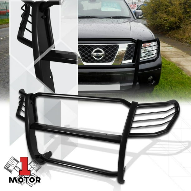 Black 1.5" Mild Steel Grille/Brush/Headlight Guard for 0812 Nissan