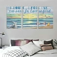 thumbnail image 3 of ONETECH Sea Turtle Bathroom Decor Wall Art Beach Themed Ocean Teal Turtle Pictures Canvas Print Artwork Nautical Bathroom Decor Life Inspirational Quotes Painting For Living Room 12''x16''X3 Panels, 3 of 4
