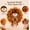 B, variant on Autumn Highland Cow Wreath Decoration with Lights Lighted Fall Welcome Wreath Rustic Bow Autumn Floral Decor for Front Porch Fireplace Thanksgiving Halloween Home Gift