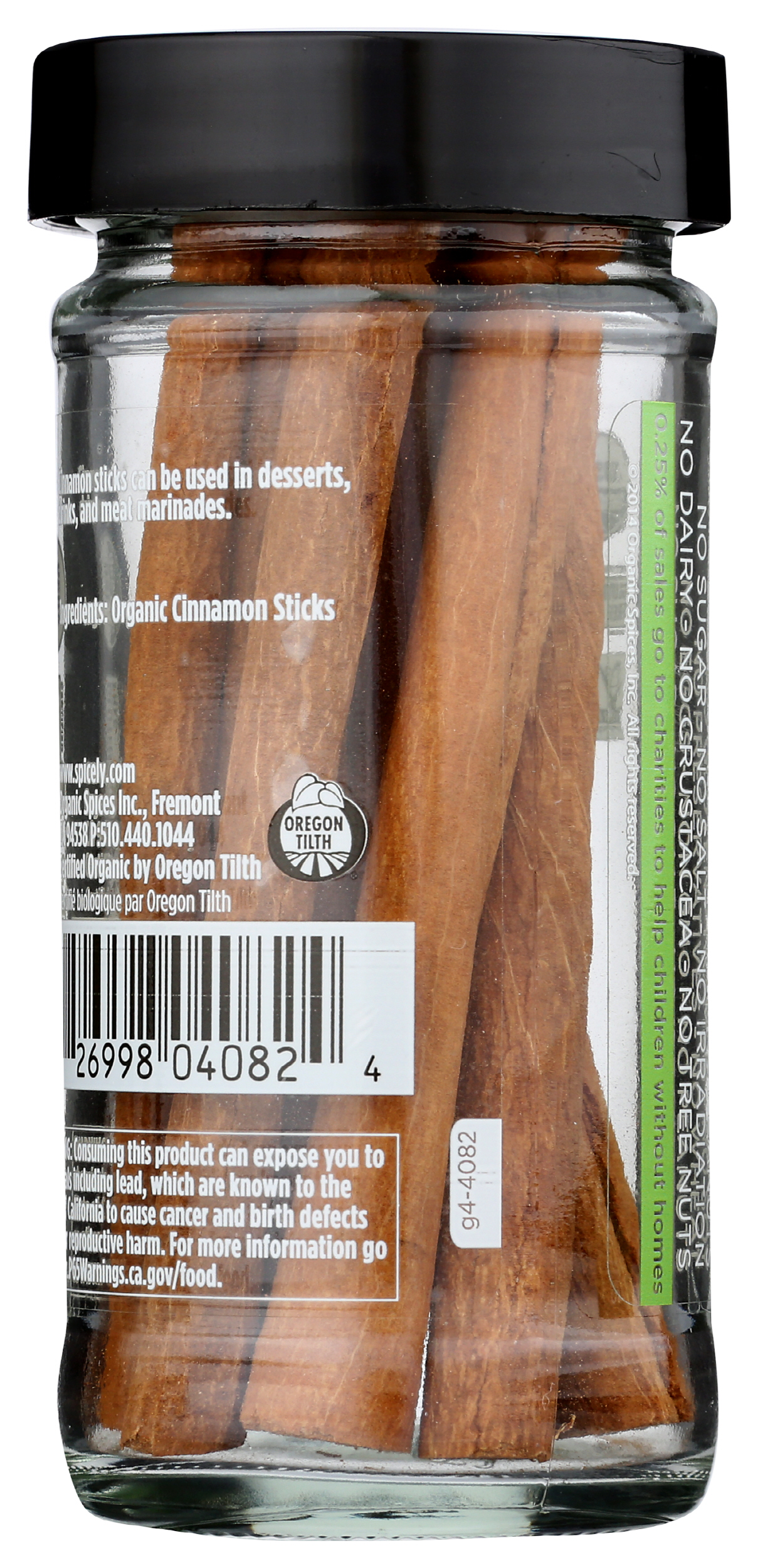 (Pack of 3), Spicely Organics Organic Cinnamon Sticks, 6 pc