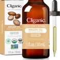 thumbnail image 1 of Aceite de argán orgánico Cliganic para cabello, rostro y piel (1 oz) - puro prensado en frío, 1 of 5