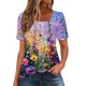 thumbnail image 2 of Usted Es Más Que una Camisa de Puntuación de Prueba, de Moda Casual Impreso Botón de Manga Corta Cuello en V para las Mujeres, 2 of 7