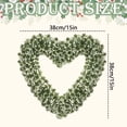 thumbnail image 3 of Valentine's Day Wreath, 15inch Heart Wreath, Green Heart Wreath, Front Door Wreath, Wall Hanging Wreath, Farmhouse Decor Wreath, Decorative Heart Garland, 15 Inch Heart Wreath, 3 of 5