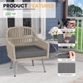 thumbnail image 5 of ELPOSUN 22x22 Outdoor Chair Cushions Set of 2 for Patio Furniture, Waterproof & Fade Resistant Patio Seat Cushions, Outdoor Couch Cushions with Adjustable Straps & Handle for Garden Sofa, Dark Gray, 5 of 6