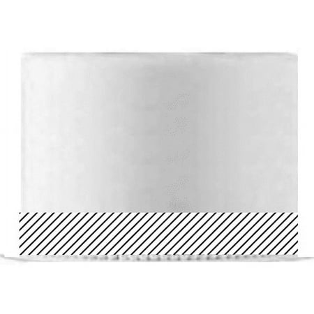 White and Grey Diagonal Edible Cake Decoration Ribbon -6 Slim Strips