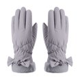 thumbnail image 2 of Lilgiuy Winter Gloves for Women Cold Weather Thermal Solid Color Soft Ski Snow Gloves Windproof Touchscreen Gloves for Running Cycling Driving Mountaining Gray, 2 of 5