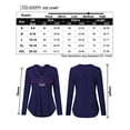 thumbnail image 6 of Womens V Neck Henley Shirts Long Sleeve Button Up Tops Casual Loose Pleated Tunic Top BlouseBlack S, 6 of 9