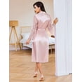 thumbnail image 5 of Avidlove Women's Satin Kimono Robes Lace Long Sleeve Bridesmaid Wedding Bathrobes with Belt Sleepwear, 5 of 5