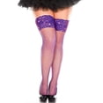 thumbnail image 2 of Zhengup Women's Plus Size Fishnet Wide Lace Top Thigh Hi, 2 of 2