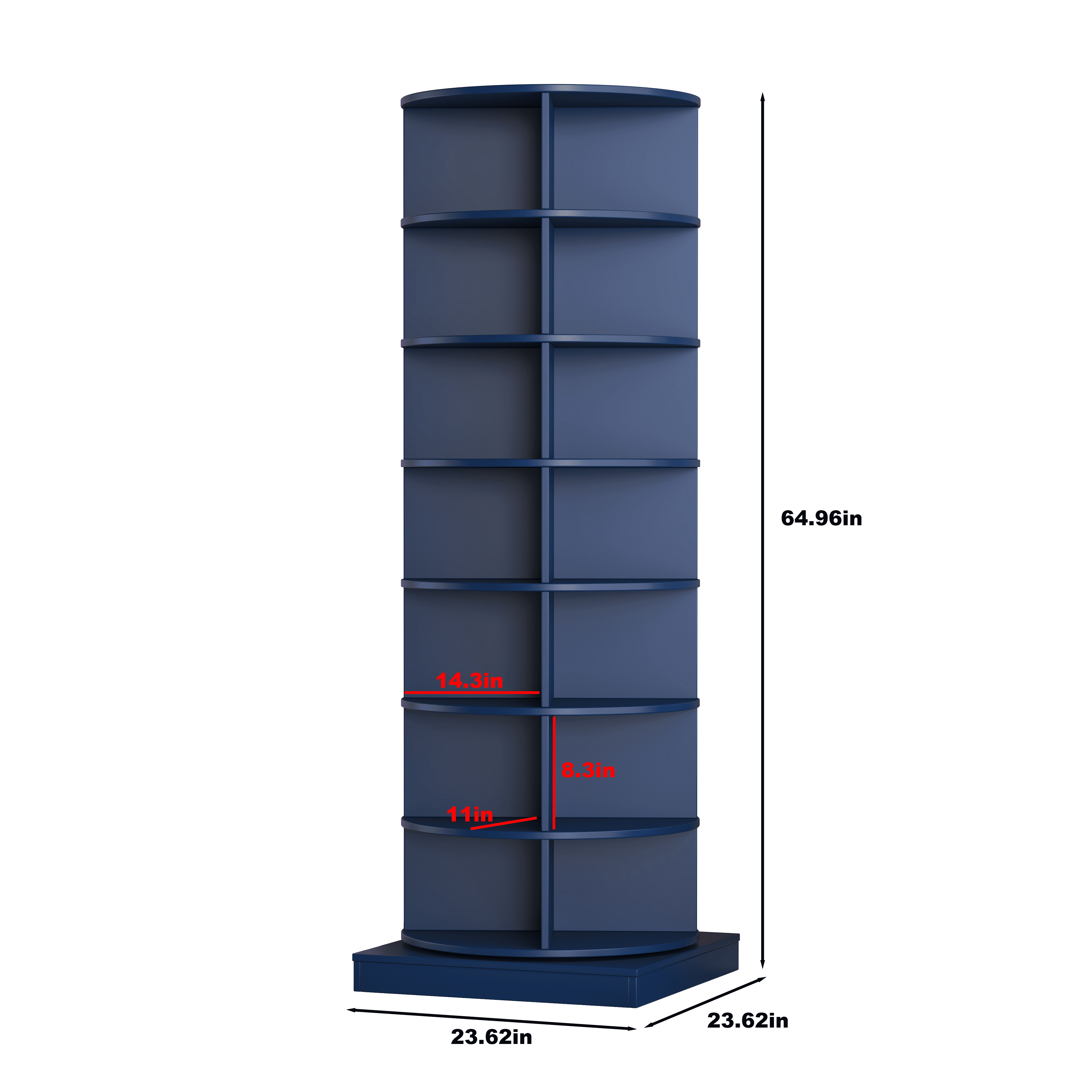 7-Tier Rotating Shoe Rack Tower, Spinning Shoe Display, 360° Rotating Shoe Rack Storage Rotating Organization for Handbag Closet