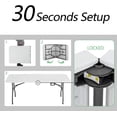thumbnail image 4 of Bestoffice 6FT Picnic Table Folding Table Camping Table Plastic Table Fold Up Table Lock,White, 4 of 7