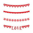 thumbnail image 1 of CIMAXIC Ensemble de 4 Guirlandes Rouges pour Mariage, Décoration d'Anniversaire, 7.87"X4.92"X0.04 Pouces, 1 of 4