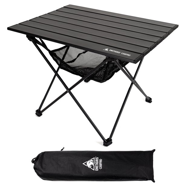 OneTigris-mesa de Camping portátil para exteriores, muebles plegables para exteriores, mesas de Picnic con bolsa de almacenamiento de malla, organizador, escritorio plegable
