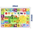 thumbnail image 3 of Noahas Kids Play Rug Alphabet Educational Area Rug, Soft Animal Learning Area Rug for Kids Room Bedroom Playroom, Green and Yellow, 3x5 Feet, 3 of 8