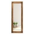 YOSHOOT Wooden Full Length Mirror, 63"x24" Rustic Standing Mirror