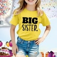 thumbnail image 2 of Shirts Girls Big Sister Shirt Big Sister Announcement Toddler Shirts Promoted Outfit Girls' Tops, Tees Yellow 10 Years-11 Years, 2 of 4
