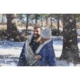 thumbnail image 2 of Oceas Blue, Gray Polyester Throw, 58" x 79", 2 of 9