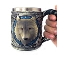 thumbnail image 2 of Ebros Lone Spirit Wolf Celtic Magic 11oz Resin Coffee Mug with Stainless Steel Insert, 2 of 5