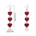 thumbnail image 2 of Sonducket 1 par de aretes con estilo simple, color rojo, colgantes para las orejas, gotas para las orejas A Ropa, zapatos y accesorios Miscelánea D Sonducket AP008629-04, 2 of 6