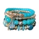 thumbnail image 1 of Pulseras llamativas Pulsera bohemia Pulsera de cuentas multicapa Pulseras de cuentas Azul, 1 of 9