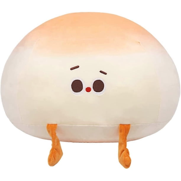 Funny Food Plush Toy Pillow, Squishy Decompression Steamed Buns Stuffed Animal Plushie Doll Toy, Cute Bread Toast Hugging Pillow, Relief Hand Food Plu