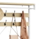 thumbnail image 3 of Yeshouse Perchero, perchero con banco para zapatos, banco de entrada con zapatero, perchero de entrada de 183 cm con 8 ganchos, barra para colgar y patas ajustables, estructura de acero, 3 of 8