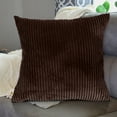 thumbnail image 5 of PONPRNGY 1Pc Fall Corduroy Decorative Throw Pillow Covers 17x17 Inch Soft Boho Striped Square Pillow Case Modern Farmhouse Cushion Cover for Couch Bed Sofa Living Room Home Decor, 5 of 6
