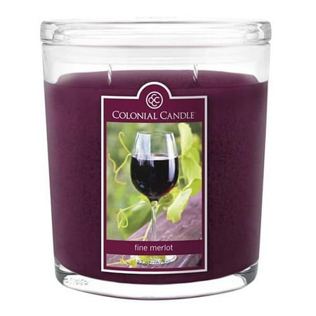 Colonial Candle Two-Wick 22 Oz. Oval Jar - Fine Merlot