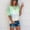 Green, variant on Women shirts $5 Summer Tie-Dye Short Sleeve Crew-Neck T-Shirt Casual Tee Tops(S-5XL) Loose Tunic Blouse