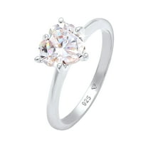 Elli by Julie & Grace Cubic Zirconia Engagement Ring 925 Silver Size 6-8