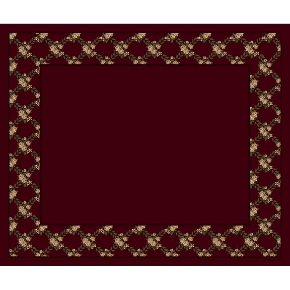 Milliken Design Center Area Rug ROSE BOWER CRANBERRY II Rose Bower Cranberry Ii 2' 4" x 11' 8" Runner