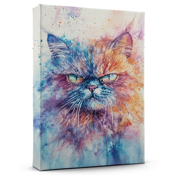 Persian Cat Ginger Canvas Wall Art Animal Decor, Persian Cat Ginger Canvas Prints Wild Animal Artwork for Living Room Bedroom Office 190HD837