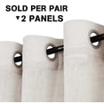 thumbnail image 2 of Cortinas de lino Paneles de cortina de mezcla de lino natural para sala de estar/cortinas transparentes de lino que reducen la luz 84 pulgadas de largo Juego de 2 paneles Paneles de ventana con ojales de níquel, NaturalNatural52"W x 108"L, 2 of 5