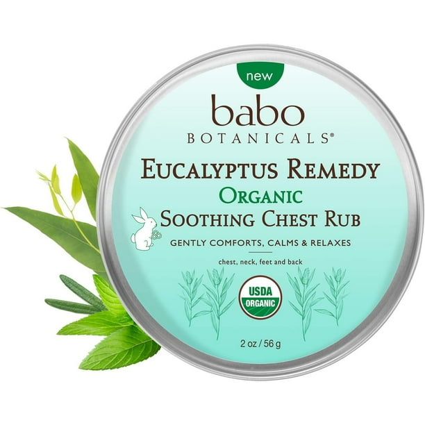 Eucalyptus Remedy Plant Based Soothing Chest Rub, Organic, Vegan 2 oz