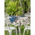 thumbnail image 3 of Outdoor Tablecloth with Umbrella Hole for Patio/Picnic/Party/Camping, Brown Beige Botanical Waterproof Table Cloth Round Cover Washable, Rustic Country Spring Floral Summer Leaf (Dia 54"), 3 of 8