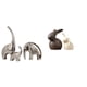 thumbnail image 1 of Juego de figuras de animales de cerámica, elefantes y estatuas, adornos coleccionables para el hogar, estantería, mueble de TV y decoración de jardín., 1 of 8