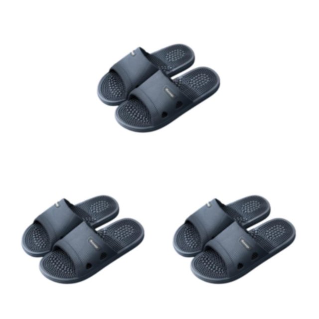 Jumpingount Zapatilla de baño de PVC para secado rápido y antideslizante, zapatillas de ducha, zapatillas antideslizantes, gris oscuro Type1 NO1