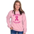 thumbnail image 5 of Breast Cancer Stronger Everyday Women Crewneck Sweatshirt Brisco Brands S, 5 of 6
