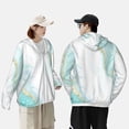 thumbnail image 4 of Lsque Gold Lines Marble Watercolor UPF 50+ Lightweight Sun Protection Men's Women's Long Sleeve Shirt, Hoodie Performance -Small, 4 of 9