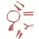 thumbnail image 2 of Cinturones delgados trenzados con flecos para mujeres Inspire Chic, rojos, 132 cm/52 pulgadas, 2 of 7