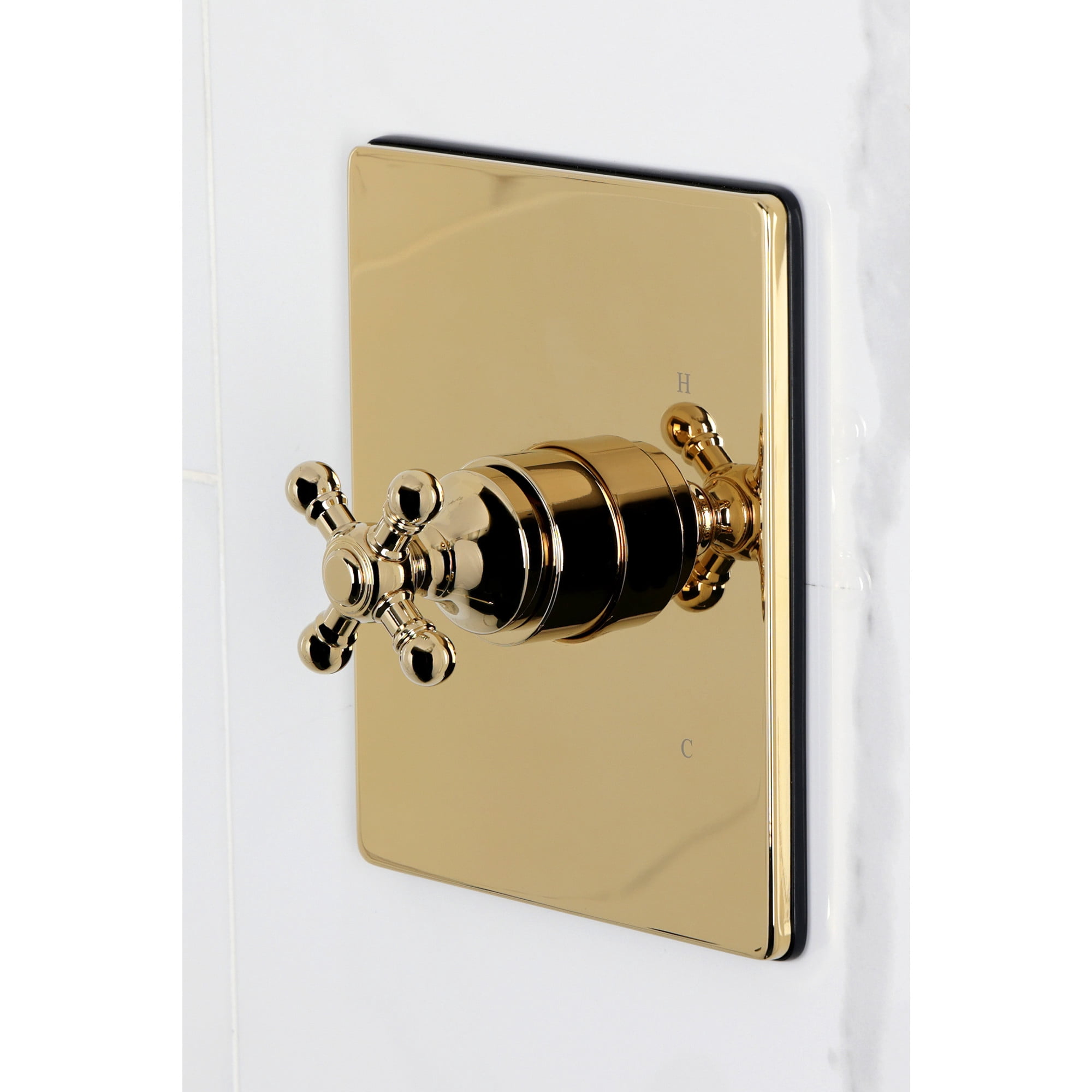 Kingston Brass KB6342BXTO Metropolitan Single-Handle Pressure Balanced Tub Faucet in Polished Brass