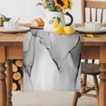 thumbnail image 5 of Abstract Marble Texture Table Runner, Gradient Light Gray Kitchen Table Runners Dress Scarves for Table Decorations Party/Restaurant/Indoor Outdoor Use, 13x36in, 5 of 9